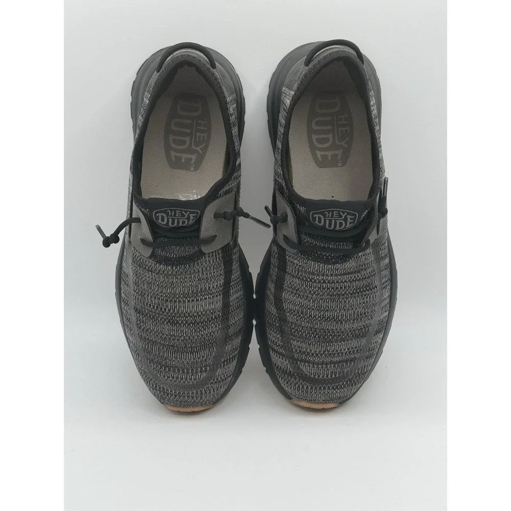 HEY DUDE Sirocco Neutrals Black Night Slip-On Sneaker Shoe Sz M8 Pre-owned